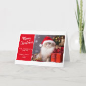 Merry Christmas from the Cat in a Santa Hat シーズンカード (正面)