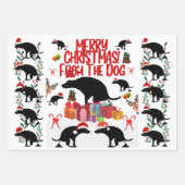 Merry Christmas from the Dog ラッピングペーパーシート (正面3)