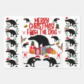 Merry Christmas from the Dog ラッピングペーパーシート (正面2)