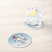 Merry Christmas from The Flying Goat ラウンドペーパーコースター (インサイチュ)