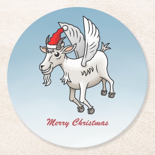 Merry Christmas from The Flying Goat ラウンドペーパーコースター (正面)