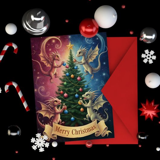 Merry Christmas from the Ornament Dragons カード