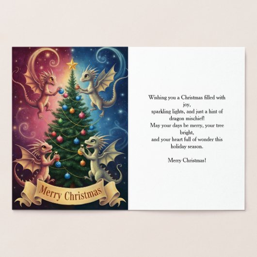 Merry Christmas from the Ornament Dragons 箔カード (内部)