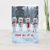 Merry Christmas From Us All カード (正面)