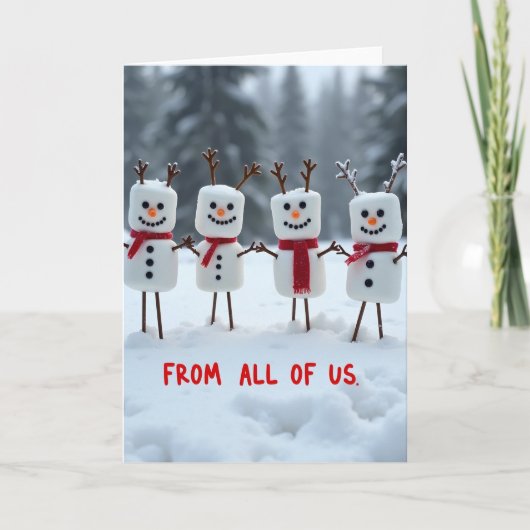 Merry Christmas From Us All カード (正面)