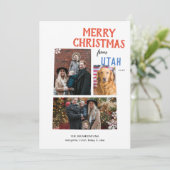 Merry Christmas from Utah Multi Photo Card シーズンカード (スタンド正面)