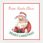 Merry Christmas From Vintage Santa Claus   スクエアシール (正面)