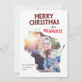 Merry Christmas from Wisconsin Photo Card シーズンカード (正面)