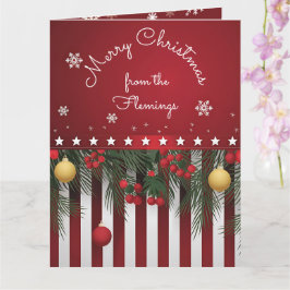 Merry Christmas from (your family) カード