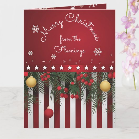 Merry Christmas from (your family) カード (蘭)