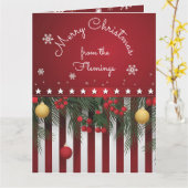 Merry Christmas from (your family) カード (黄色い花)