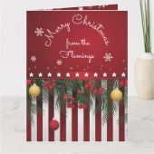 Merry Christmas from (your family) カード (正面)