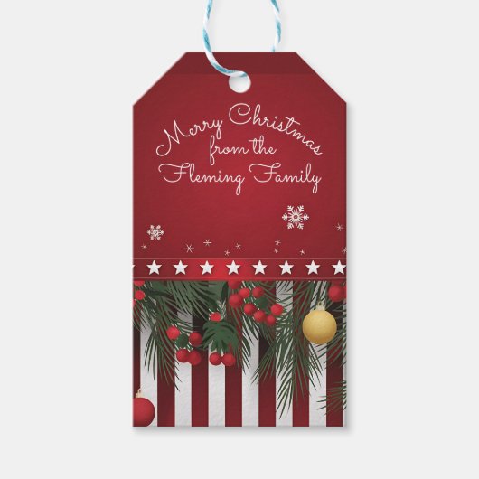 Merry Christmas from (your family) ギフトタグ (正面)