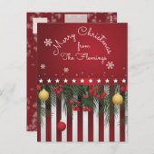 Merry Christmas from (your family) ポストカード (正面/裏面)