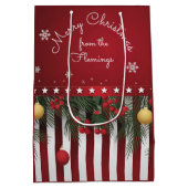 Merry Christmas from (your family) ミディアムペーパーバッグ (裏面)