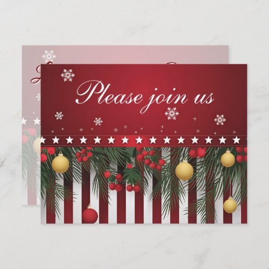 Merry Christmas from (your family) 招待状 (正面/裏面)