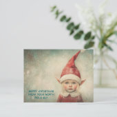 Merry Christmas from Your North Pole Elf | Cute シーズンポストカード (スタンド正面)