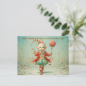 Merry Christmas from Your North Pole Elf | Cute シーズンポストカード (スタンド正面)