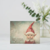 Merry Christmas from Your North Pole Elf | Cute シーズンポストカード (スタンド正面)