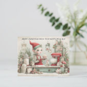 Merry Christmas from Your North Pole Elf | Cute シーズンポストカード (スタンド正面)