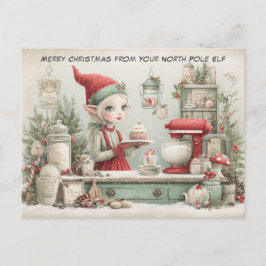 Merry Christmas from Your North Pole Elf | Cute シーズンポストカード