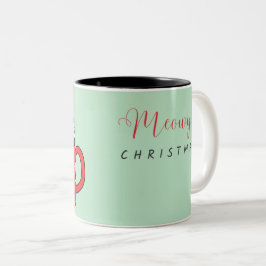 merry christmas funny cat coffee mug ツートーンマグカップ
