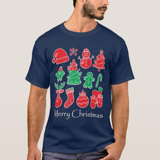 Merry Christmas Funny Holiday T-shirt Tシャツ (正面)