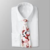 "Merry Christmas" Funny Santa Art Pattern Tie ネクタイ (タイ)