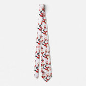 "Merry Christmas" Funny Santa Art Pattern Tie ネクタイ (裏面)