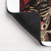 Merry Christmas. Funny skeleton with woman マウスパッド (コーナー)