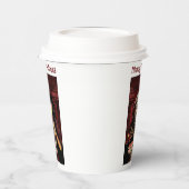 Merry Christmas. Funny skeleton with woman 紙コップ (左)