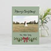 Merry Christmas Garland and Mistletoe 招待状 (スタンド正面)