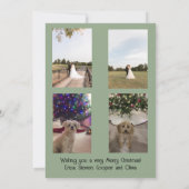 Merry Christmas Garland and Mistletoe 招待状 (裏面)