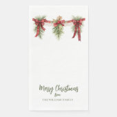 Merry Christmas Garland Paper Guest Towels (正面)