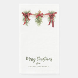 Merry Christmas Garland Paper Guest Towels
