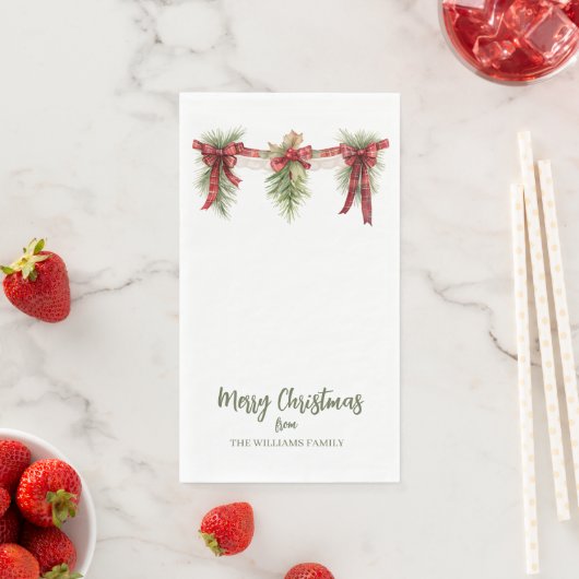 Merry Christmas Garland Paper Guest Towels (インサイチュ)