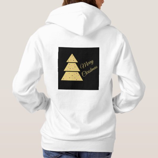 Merry Christmas Geometric Tree Hoodie パーカ (裏面)