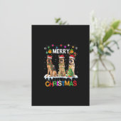 Merry Christmas German Shepherd Santa Christmas Tr 招待状 (スタンド正面)