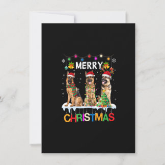 Merry Christmas German Shepherd Santa Christmas Tr 招待状