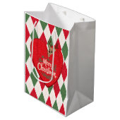 Merry Christmas Gift Bag ミディアムペーパーバッグ (正面アングル)