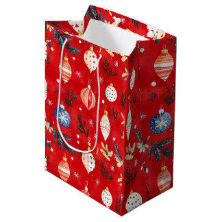Merry Christmas Gift Bag ミディアムペーパーバッグ