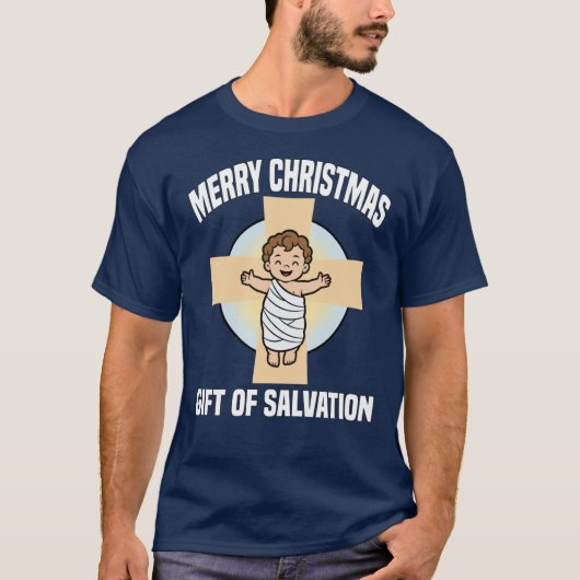 MERRY CHRISTMAS GIFT OF SALVATION Ba gift Tシャツ (正面)
