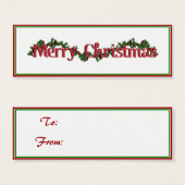 Merry Christmas Gift Tags (正面&裏面)