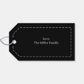 Merry Christmas Gifts Custom Name Minimalist ギフトタグ (裏面横)