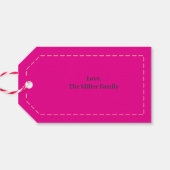 Merry Christmas Gifts Custom Name Minimalist ギフトタグ (裏面横)