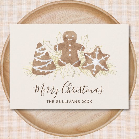 Merry Christmas Gingerbread シーズンカード