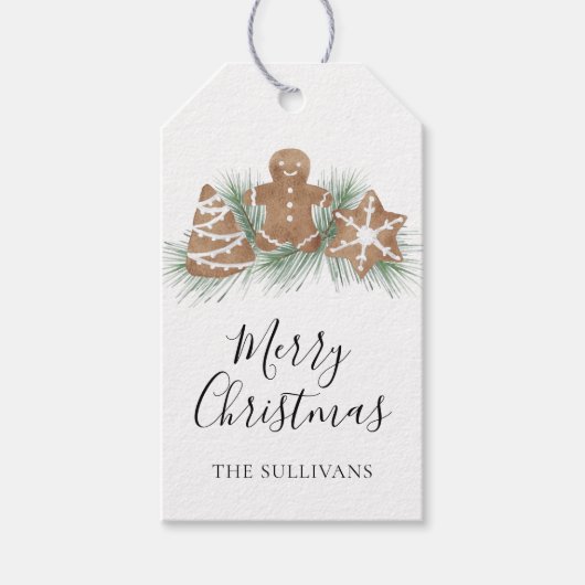 Merry Christmas Gingerbread Cookies ギフトタグ (正面)