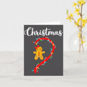 Merry Christmas Gingerbread Couples Xmas Pajamas M カード (黄色い花)