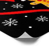 Merry Christmas Gingerbread Family Couples Xmas Pa ポスター (角)