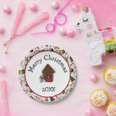 Merry Christmas Gingerbread House Plates ペーパープレート (パーティー)
